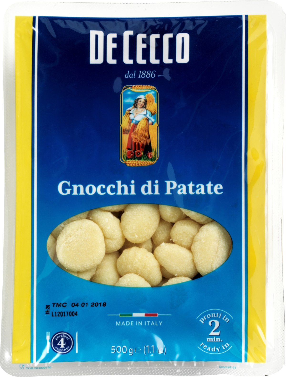 De Cecco Gnocchi Di Patate 500 G PASTA VIN MED MERE DK