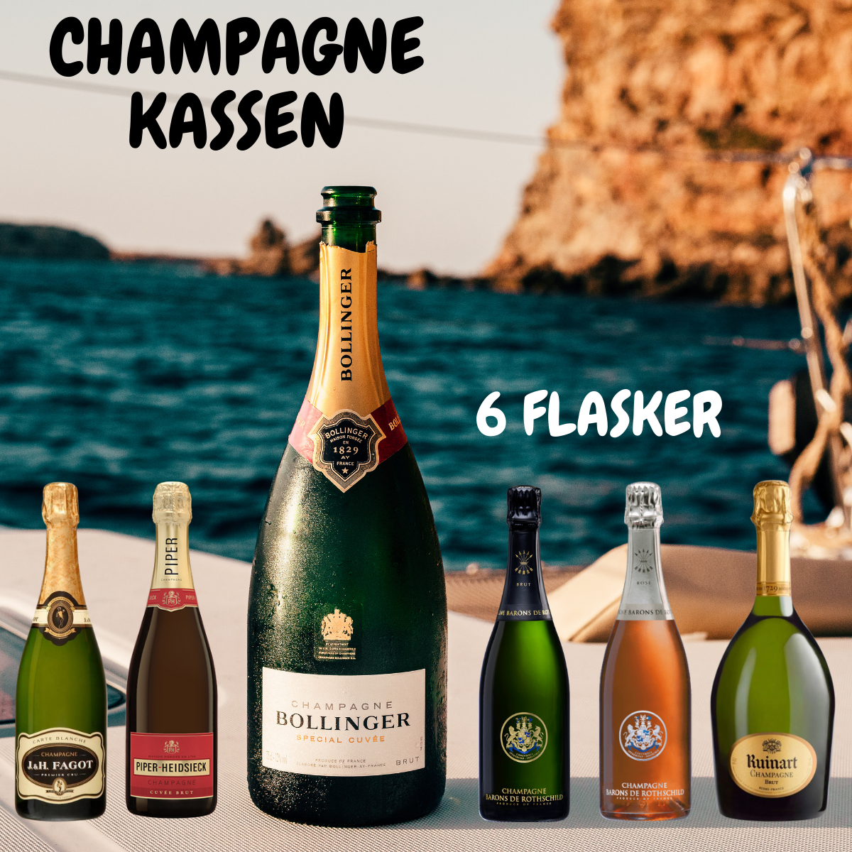 Champagne Smagskasse - 6 flasker - SMAGSKASSER MED - VIN MED MERE .DK