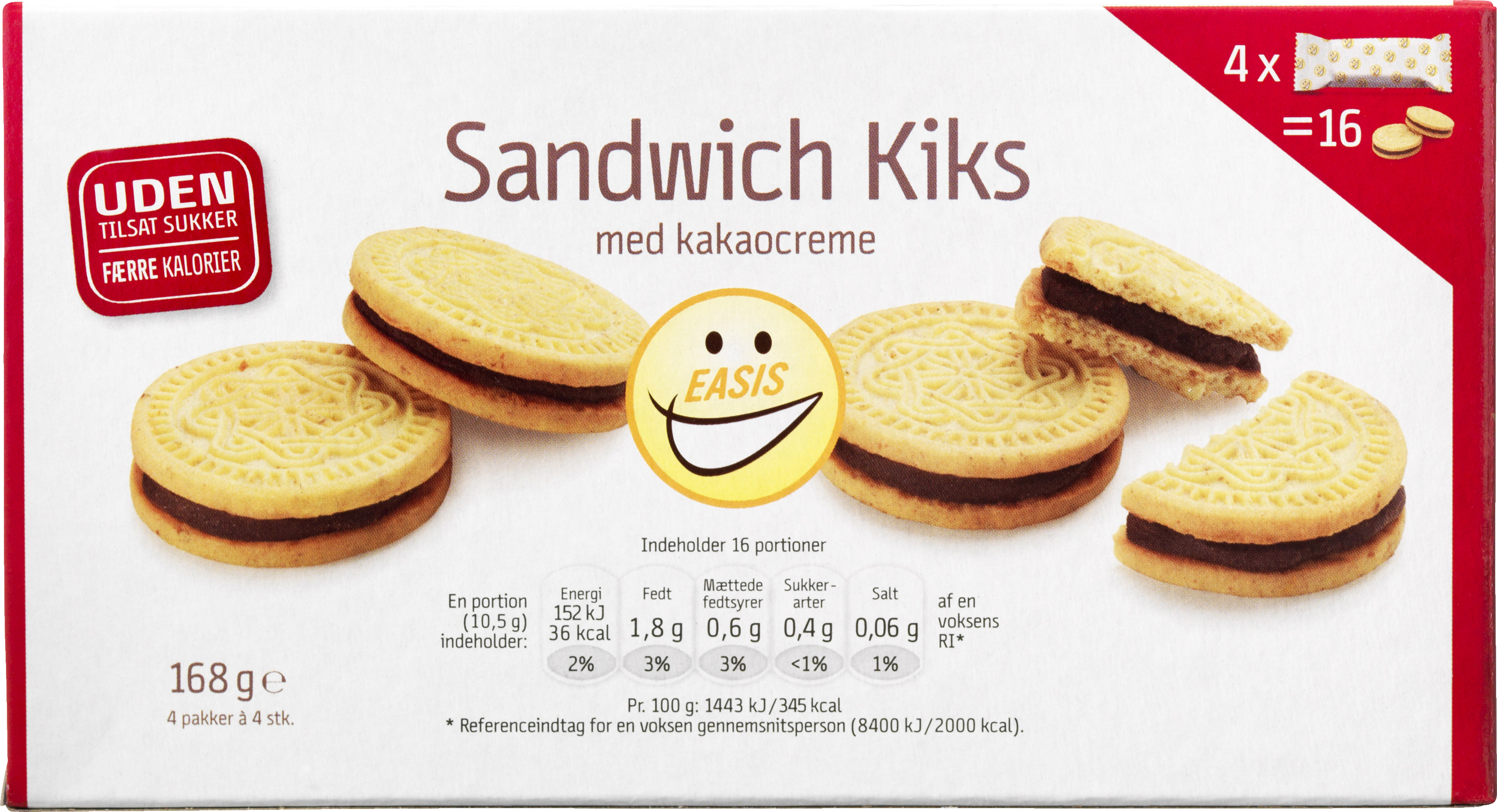 slutningen hugge Tempel Easis Sandwich Kiks 168 g. - KIKS & SMÅKAGER - VIN MED MERE .DK