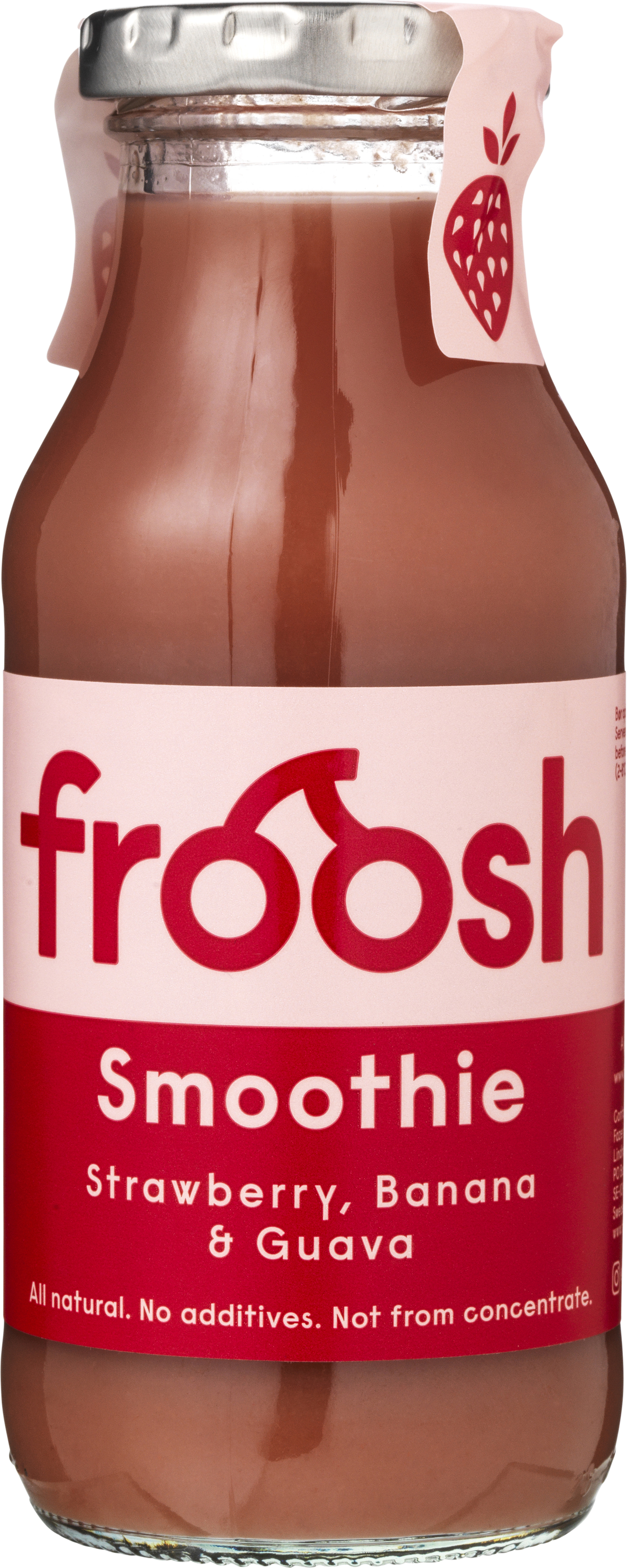 Froosh Smoothie Jordbær/Banan/Guava Smoothie 250 ml. - SMOOTHIE - VIN MED  MERE .DK