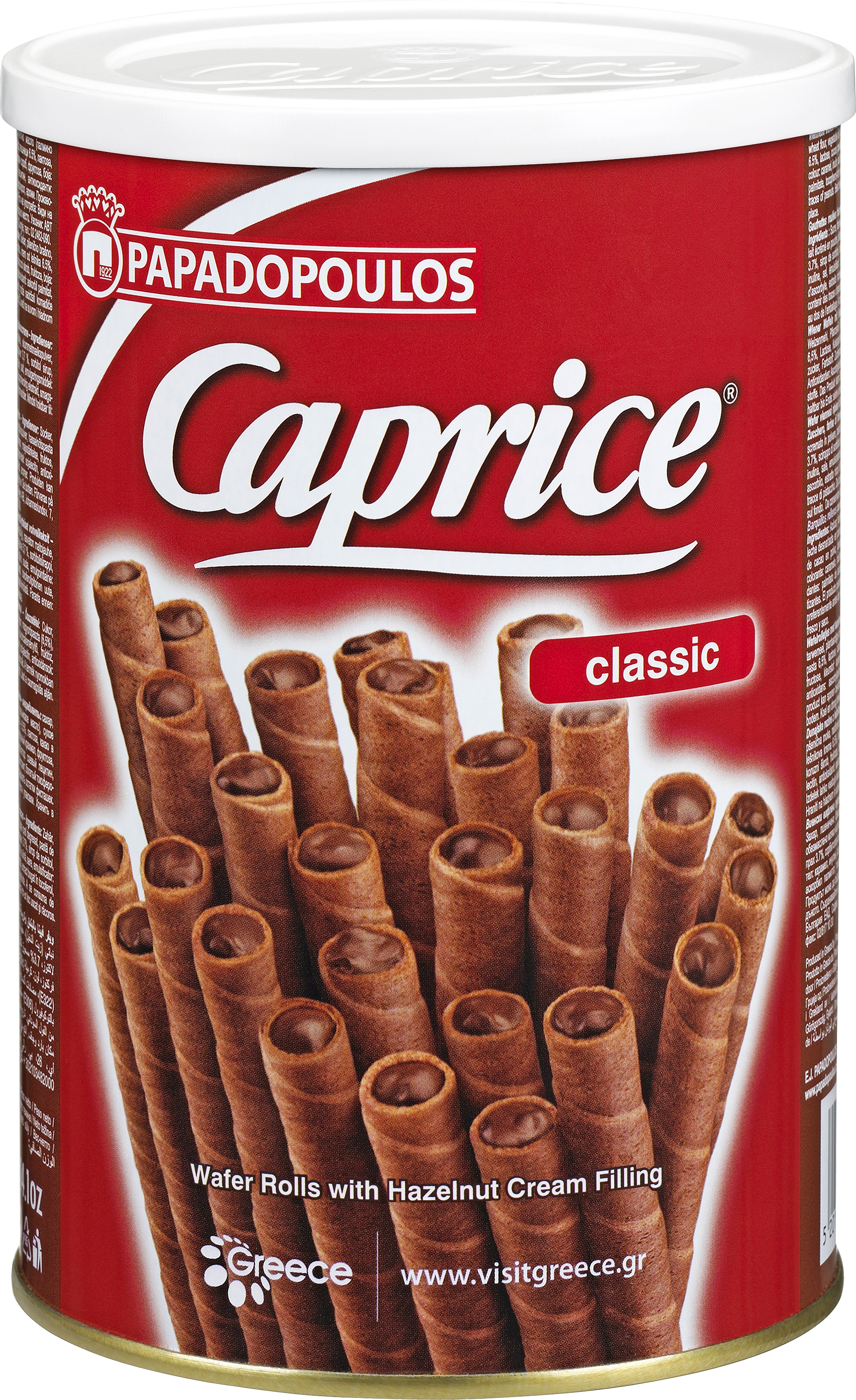 Papadopoulos Caprice Classic med Hasselnøddecreme 400 VAFLER - VIN MED MERE .DK