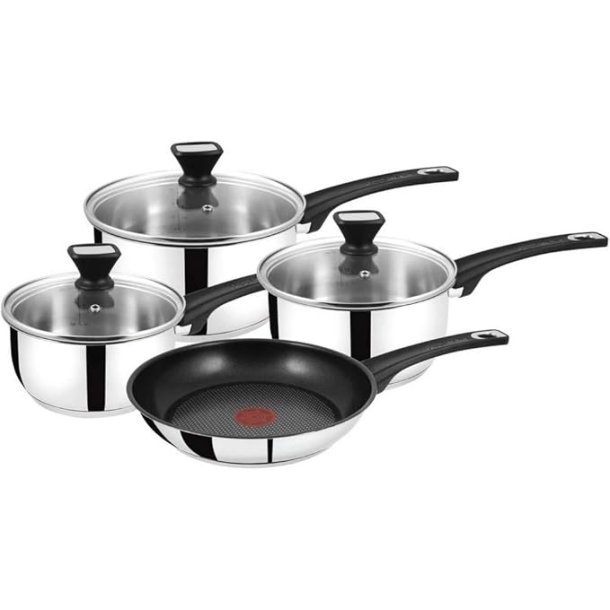 Tefal B125SA44 Jamie Oliver rustfrit st�l non-stick pan-s�t, 4-delt