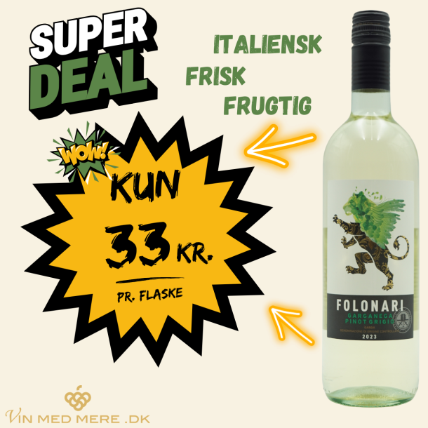 Folonari Pinot Grigio / Garganega 2023 75 cl. 12%