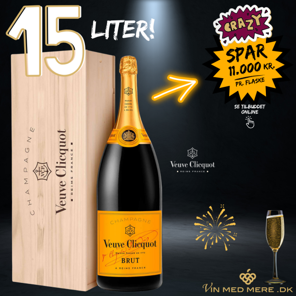 Veuve Clicquot Champagne Yellow Label Brut 15 liter. - 12%