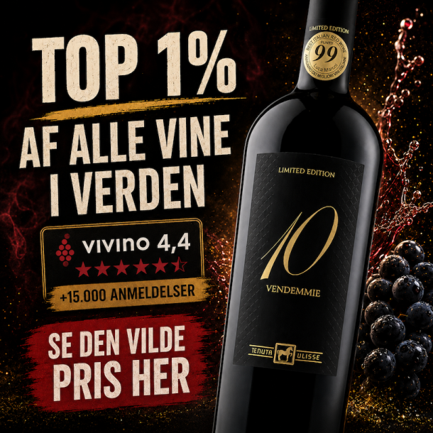  *VIVINO 4,4 (+15.000 RATINGS) * Tenuta Ulisse 10 Vendemmie Limited Edition NV 75 cl. 14,5%