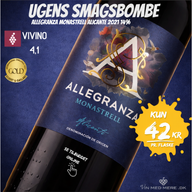 Allegranza Monastrell Alicante 2021 14%
