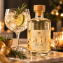 S�T EKSTRA GLIMMER P� JULEN - GIN med fint guldst�v 40% 50 cl.