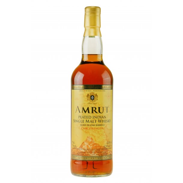 Amrut Peated Indian Single Malt Whisky Cask Strength 70 cl. - 62,8%