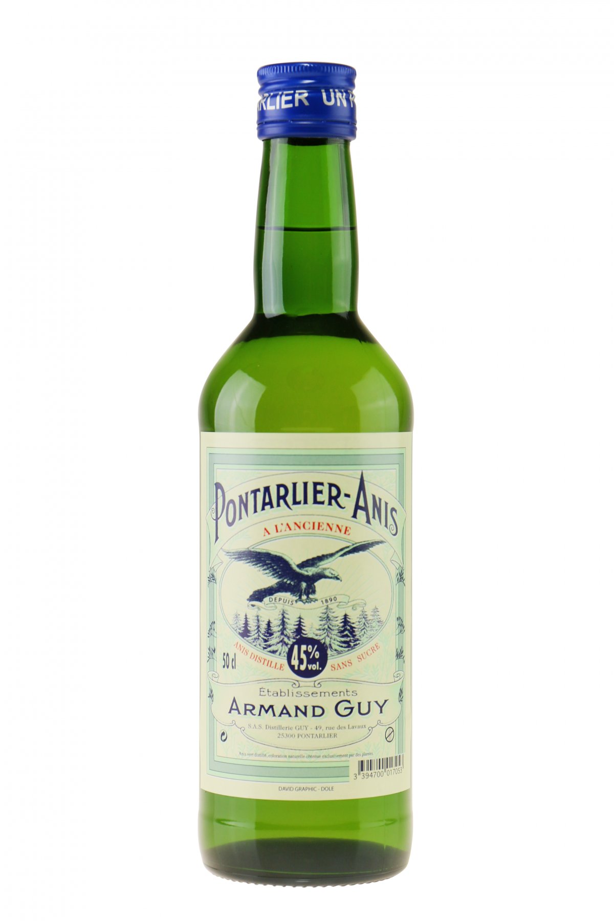 Pontarlier Anis Ancienne Sans Sucre 50 cl. 45 ABSINT VIN MED