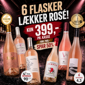 Ros� Smagekasse - 6 flasker KUN 399 kr.