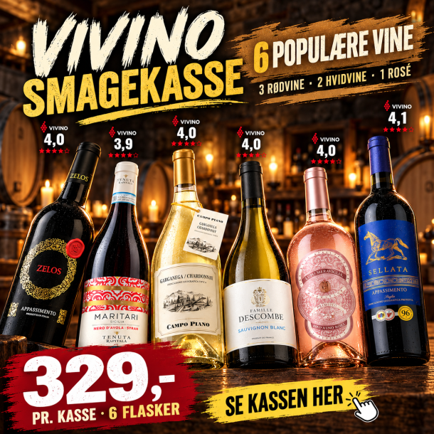 VIVINO SMAGEKASSE BRONZE - 6 flasker