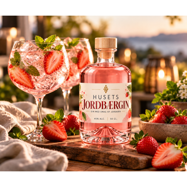 Husets jordb�r Gin 50 cl. 40%