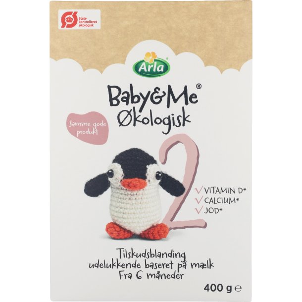 Arla Baby & Me 2 Økologisk Modermælkserstatning 6+ mdr. 400 g.