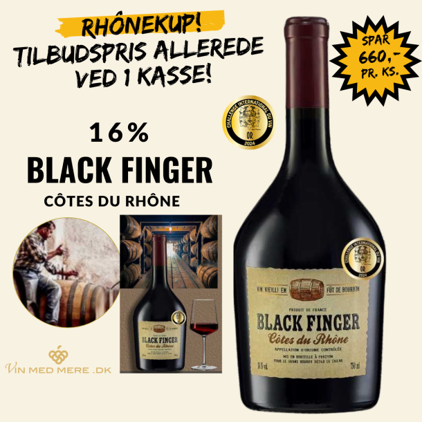 Black Finger Côtes du Rhône 16% 75 cl. 