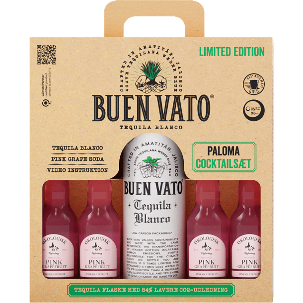 Buen Vato Paloma Cocktailst inkl. 4 x  20 cl. tonic