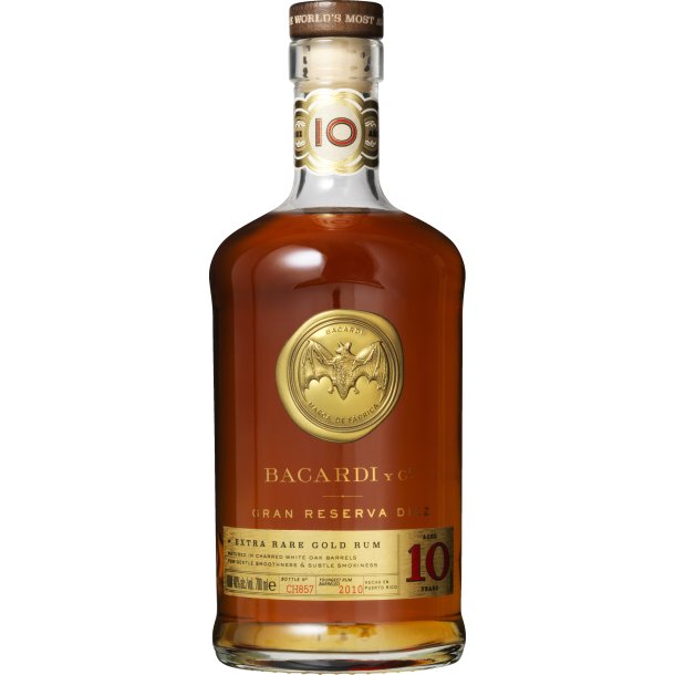 Bacardí Gran Reserva Diez 10 YO Rum 70 cl. - 40%
