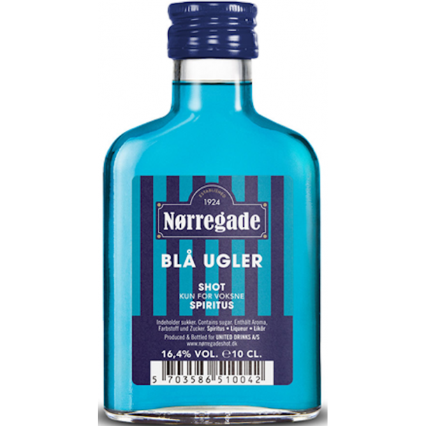 Nørregade Shots Blå Ugler 10 cl. - 16,4%