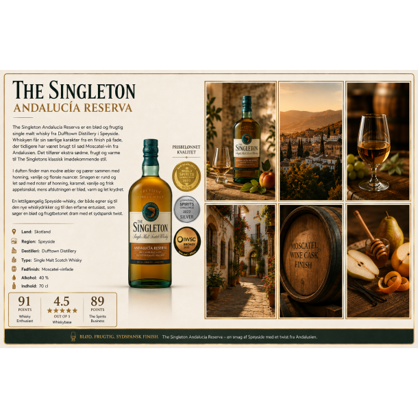 The Singleton Andalucia Reserva Single Malt 70 cl. 40%