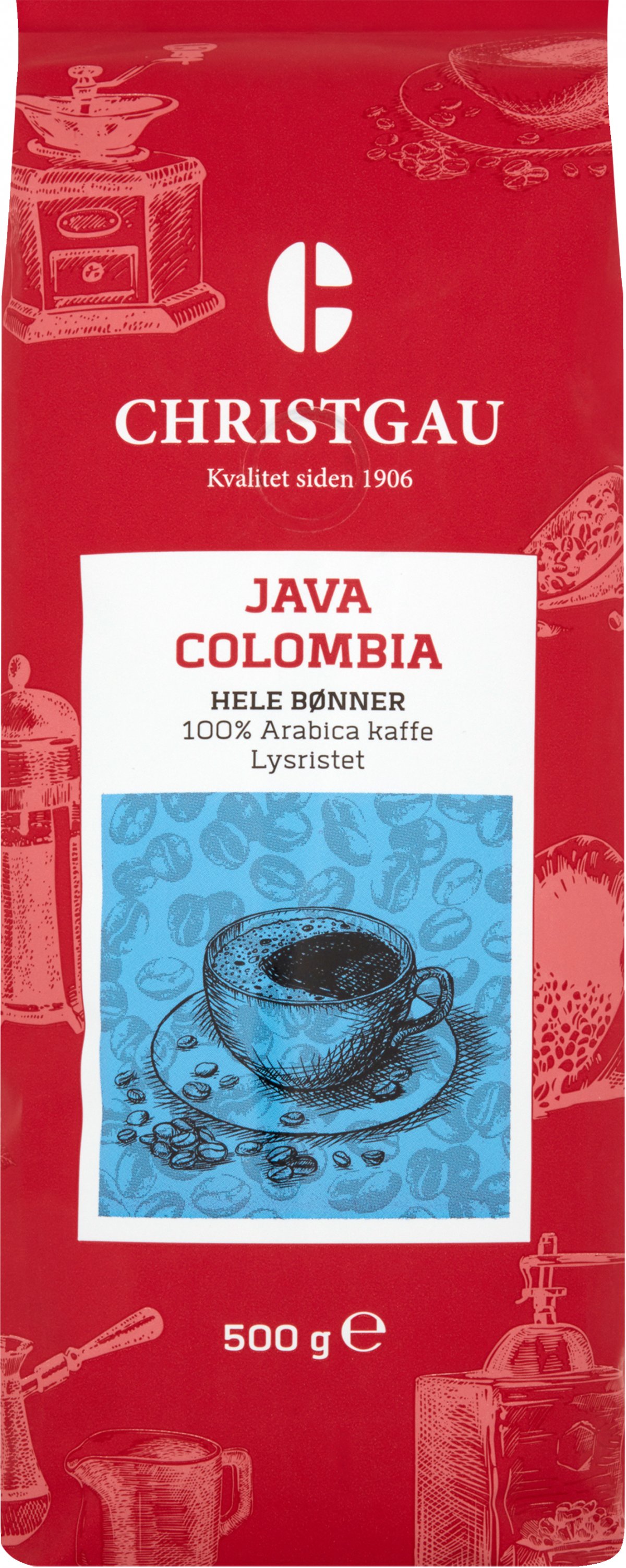 Orient der ovre Kollegium Christgau Kaffe Java Colombia Hele Bønner 500 g. - HELE KAFFEBØNNER - VIN  MED MERE .DK