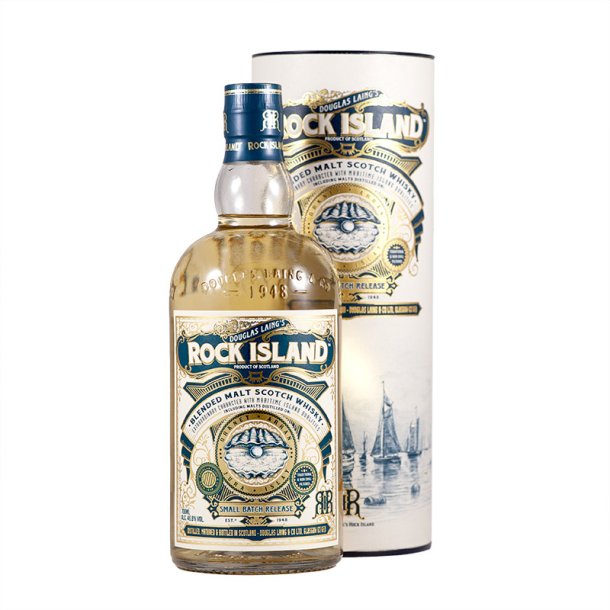 Douglas Laing's Rock Island Blended Malt Whisky i gaveæske 70 cl. - 46,8%