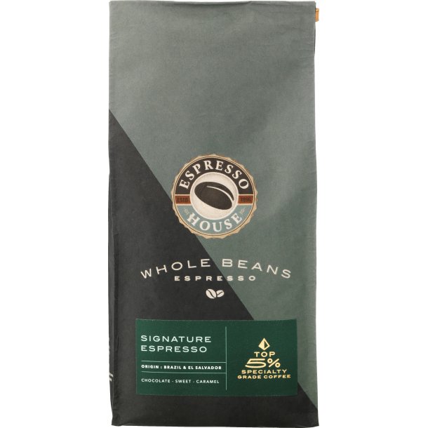 Espresso House Signature Espresso Hele Bønner 500 g. HELE KAFFEBØNNER VIN MED MERE .DK