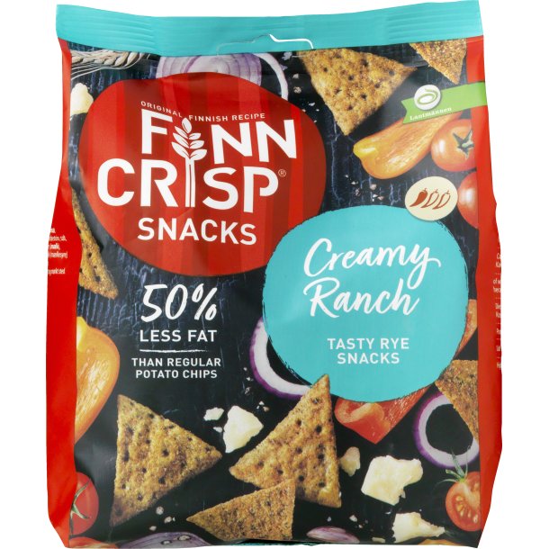 FINN CRISP Creamy Ranch Rye Snacks 150 g. CHIPS VIN MED MERE .DK