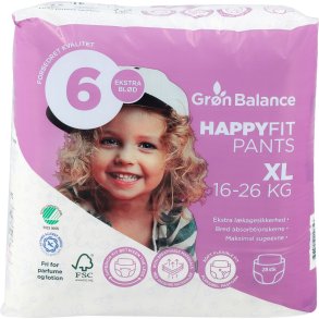 Grøn Balance Buksebleer XL 16-26 Kg. 28 stk. - Str. 6 