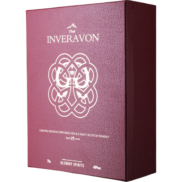 Glenroy The Inveravon 15YO Single Malt Whisky i flot Gaveske m. 2 glas 70 cl. - 48%