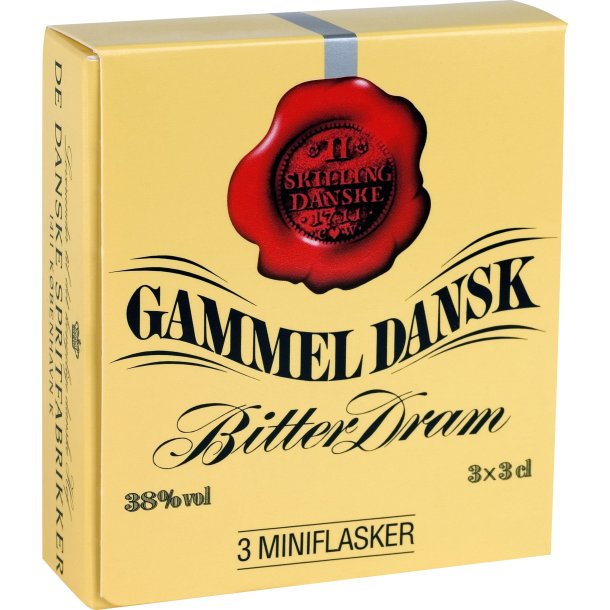 Gammel Dansk Bitter 3x3 cl. - 38%