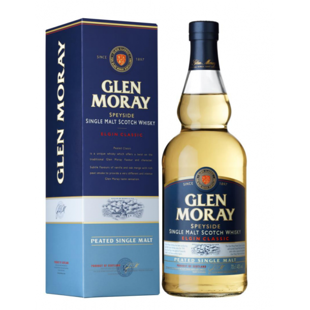 Glen Moray Peated Single Malt Whisky 70 cl. - 40%