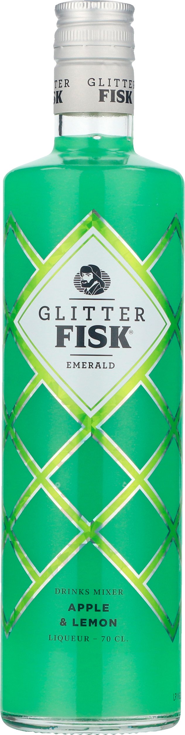 Glitter Fisk Emerald Likør Æble & Lemon 70 cl. - 15% - LIKØR - MED .DK