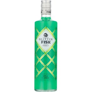 Glitter Fisk Emerald Likør Æble & Lemon 70 cl. - 15%