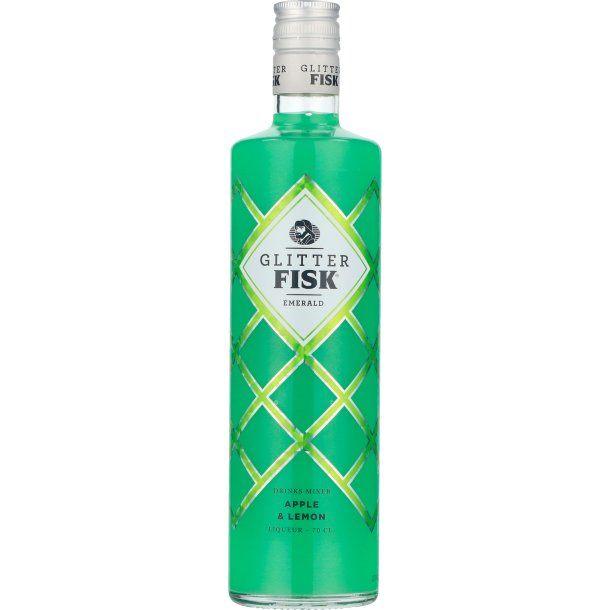 Glitter Fisk Emerald Likr ble & Lemon 70 cl. - 15%