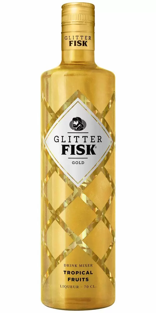 Glitter Fisk Gold 70 cl - 15% LIKØR - VIN MERE .DK