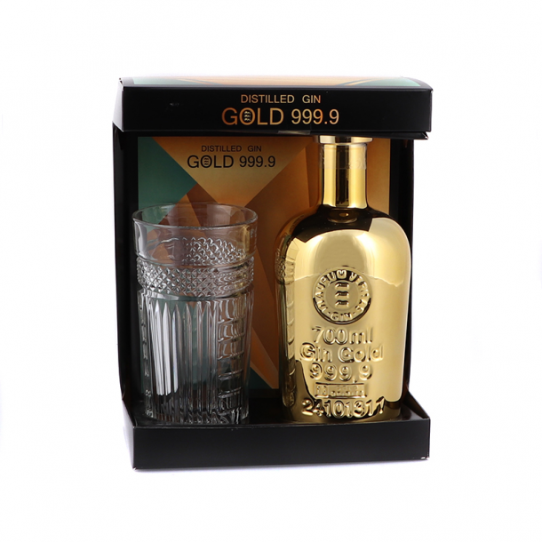 Gold 999.9 Gin + Flot Glas 70 cl. - 40%