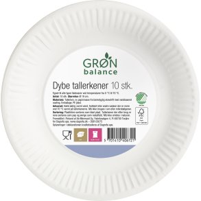 Grn Balance Dybe Tallerkener 19 cm 10 stk