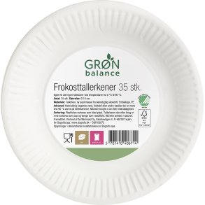 Grn Balance Frokosttallerkener 18 cm 35 stk