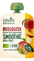 Grøn Balance Økologisk Smoothie Fersken-Æble-Banan-Mango 6 mdr.