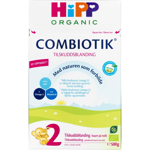 Hipp Combiotik 2 kologisk Modermlkserstatning 6+ mdr. 500 g. (Datovare: 24.01.2024)