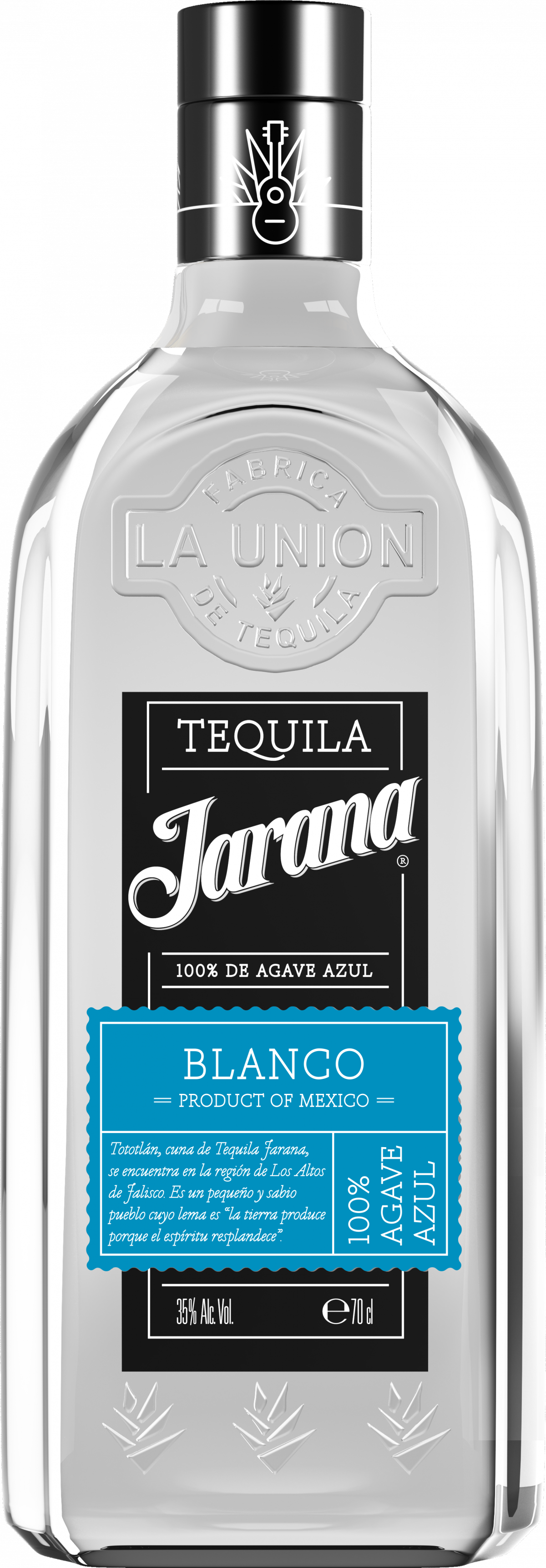Jarana Tequila Blanco 70 cl. 35 TEQUILA VIN MED MERE .DK