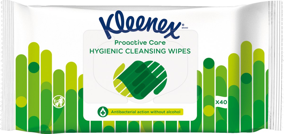 Kleenex Proactive Care Hygienic Cleansing Wipes 40 stk. PERSONLIG