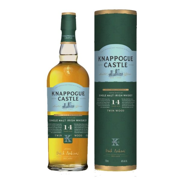 Knappogue Castle 14 Years Old Single Malt Irish Whiskey i gaveske 70 cl. - 46%