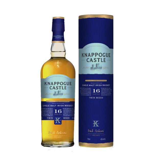 Knappogue Castle 16 Years Old Single Malt Irish Whiskey i gaveske 70 cl. - 43%