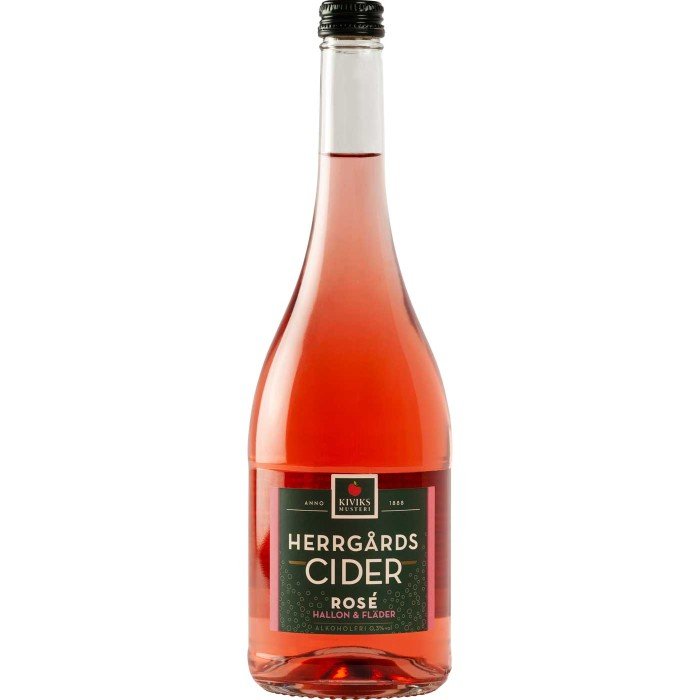 Kiviks Herregårds Rosé Cider Alkoholfri 0,3 75 cl. CIDER VIN MED