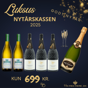 LUKSUS Nytrskassen 2025 - 6 flasker RIGTIG dejlig vin