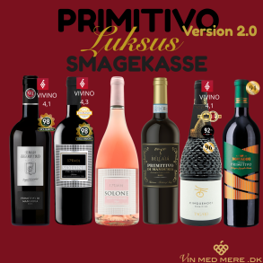 LUKSUS Primitivo Smagekasse m. 6 flasker Version 2.0