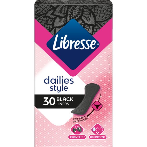 Libresse Trusseindlg Dailies Style Black Regular 30 stk.