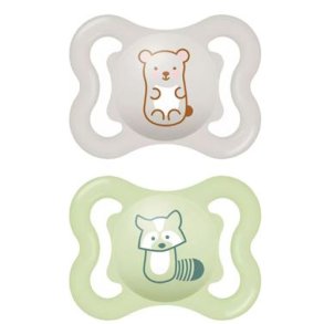 MAM Mini Air Sutter Silikone 0-6 mdr. 2 stk. - Neutral