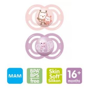 MAM Perfect Sutter Silikone 16-36 mdr. 2 stk. - Pige 