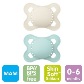 MAM Original Sutter Silikone 0-6 mdr. 2 stk. - Dreng 